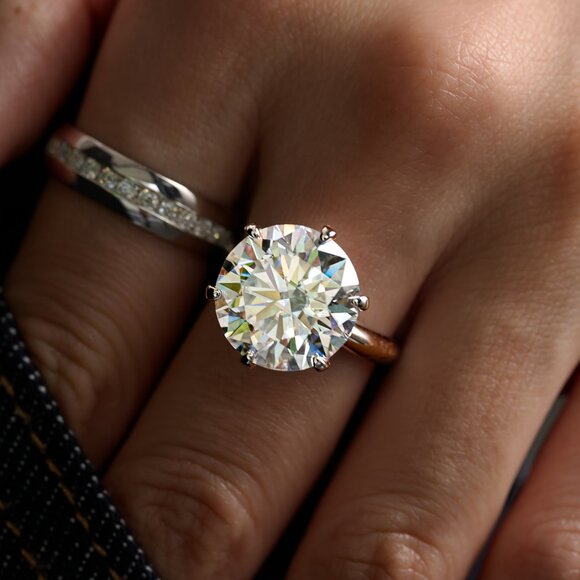 1pc 5CT Moissanite Eternity Ring 925 Sterling Silver Symbol Of Eternal Love - Picture 6 of 11